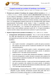 Scheda di sintesi congedi per portatori di handicap