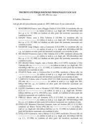 decreto di perquisizione personale e locale