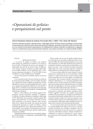 «Operazioni di polizia» e perquisizioni sul posto