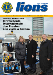 Il Presidente Internazionale Joe Preston è in visita a Savona