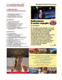 Settembre 2014 - Lions Club International – Multidistretto 108 ITALY