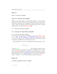 Parte I Cap 4.1- Lavoro ed energia 4.1