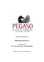 procedura penale i - Università Telematica Pegaso