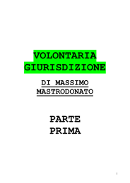 VOLONTARIA GIURISDIZIONE