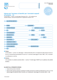 Istanza per l`accesso ai benefici per i lavoratori esposti all