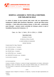 bonifica: leggiamo il testo delle sentenze, che parlano da sole