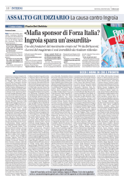 «Mafia sponsor di Forza Italia? Ingroiasparaun`assurdità»