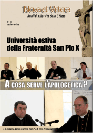 Nova et Vetera - Fraternità Sacerdotale San Pio X