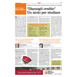 &ldquo;Diamogli credito&rdquo; Un aiuto per studiare