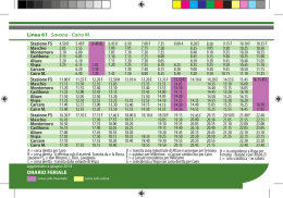 ORARIO FERIALE Linea 61 Savona - Cairo M.