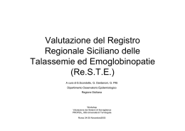 Valutazione del Registro Regio