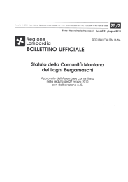 Statuto - Comunità Montana dei laghi bergamaschi