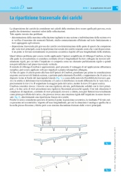 La ripartizione trasversale dei carichi