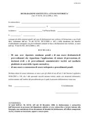 AUTOCERTIFICAZIONE PENALE e CARICHI