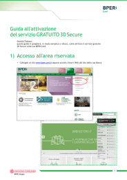 Guida all`attivazione del servizio GRATUITO 3D Secure 1) Accesso