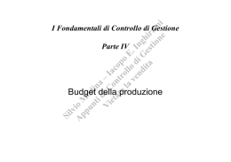 Slides Controllo - Parte 4 BUDGET PRODUZIONE (ex 6)