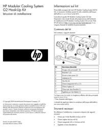 HP Modular Cooling System G2 Hook-Up Kit Istruzioni di installazione