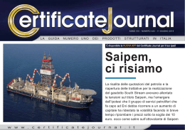 Saipem, ci risiamo - Certificate Journal