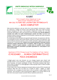 …. BUIO COMPLETO!!! CI RISIAMO ….. SCARSA INFORMATIVA E