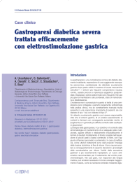 Gastroparesi diabetica severa trattata efficacemente con