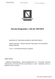 Decreto Dirigenziale n. 204 del 15/07/2015 - Burc