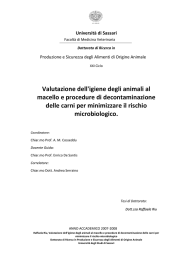 Valutazione dell`igiene degli animali al macello e procedure di