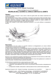 NEUROLISI DELL`ULNARE AL CANALE CUBITALE AL GOMITO