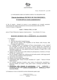 “Operaio Specializzato TECNICO DI PALCOSCENICO – 4° livello