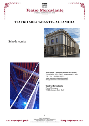 Scheda Tecnica - Teatro Mercadante Altamura