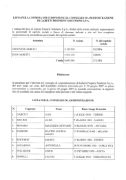 Lista presentata dagli Azionisti Giovanni Gabetti e Elio Gabetti