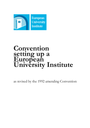 Convention setting up a European University Institute
