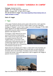 DIARIO DI VIAGGIO &ldquo;SARDEGNA IN CAMPER&rdquo;