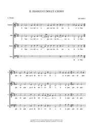 Il Bianco e Dolce Cigno (SATB)