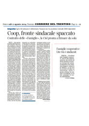 Coop, fronte sindacale spaccato