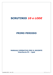 Manuale Scrutinio 10 e Lode per il docente