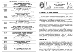 XI Domenica del Tempo Ordinario