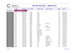 Bearing Housing - Applications