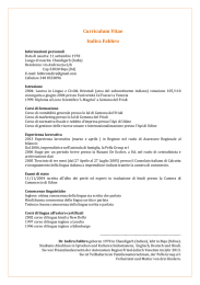 Indira Fabbro CV - Provincia di Udine