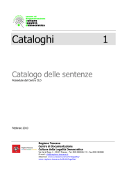 Catalogo delle sentenze possedute dal Centro