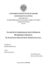 la società neroniana nell`opera di petronio e seneca. il punto di vista