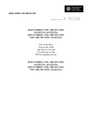 JESUS CHRIST, YOU ARE MY LIFE, ALLELUIA, ALLELUIA, JESUS