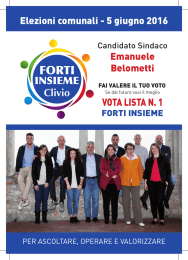 VOTA LISTA N. 1 Clivio - Speciale Elezioni 2016