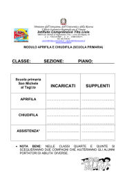 Modulo apri e chiudi fila per la scuola primaria e la scuola dell`infanzia