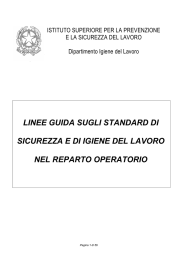 Linee guida sugli standard di sicurezza e di igiene del lavoro nel