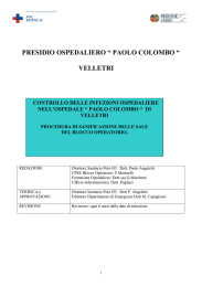 Sanificazione Blocco Operatorio