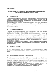 ESEMPIO N. 2 Analisi di mercurio in matrici solide mediante