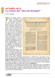 30 luglio 1973 La madre dei &ldquo;decreti delegati&rdquo;