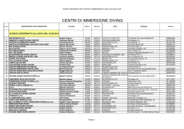 Elenco centri immersione e scuole sub