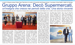 redazionale Arena.cdr - Supermercati Decò | Gruppo ARENA