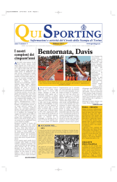 Bentornata, Davis - Il Circolo della Stampa Sporting